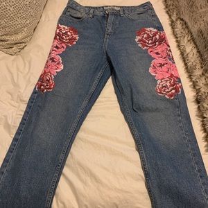 TOPSHOP floral MOM jeans size 28